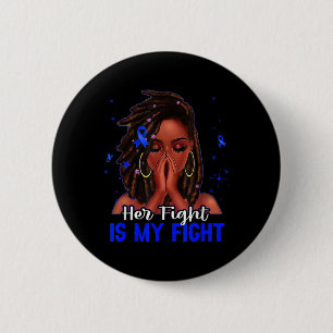Macaron Rond 5 Cm Loc'd Hair Black Woman Son combat est mon combat D