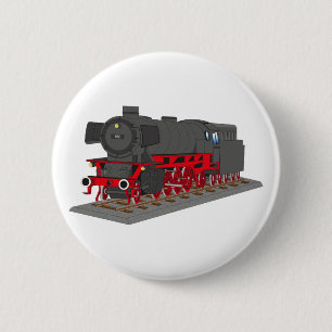 Macaron Rond 5 Cm Locomotive à vapeur