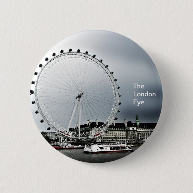Macaron Rond 5 Cm L'oeil de Londres (Devant)