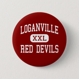 Macaron Rond 5 Cm Loganville - diables rouges - haut - Loganville