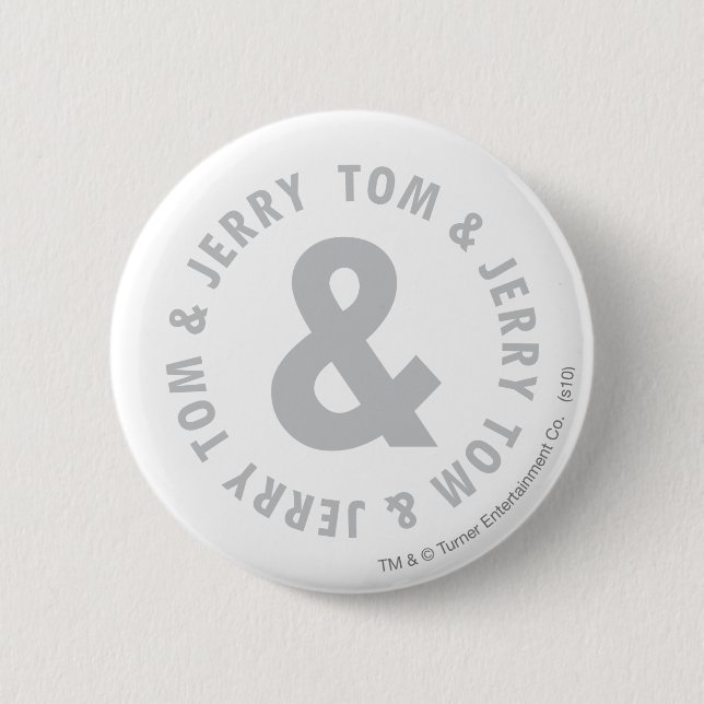 Macaron Rond 5 Cm Logo 2 Tom et Jerry Round (Devant)