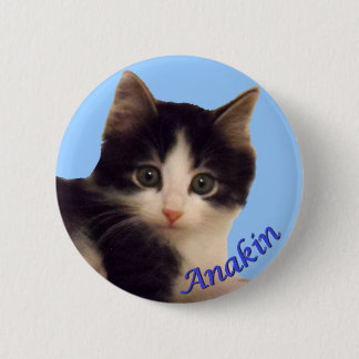 Macaron Rond 5 Cm Logo à deux jambes de chat d'Anakin, bouton mignon