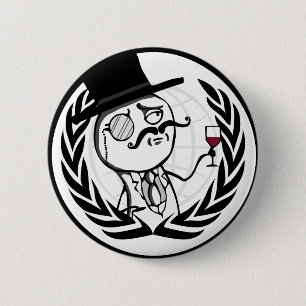 Macaron Rond 5 Cm Logo anonyme de LulzSec