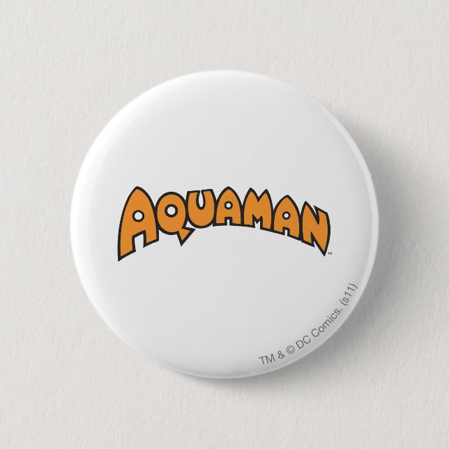 Macaron Rond 5 Cm Logo Aquaman Orange (Devant)