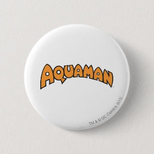 Macaron Rond 5 Cm Logo Aquaman Orange