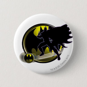 Macaron Rond 5 Cm Logo Batman et Circle