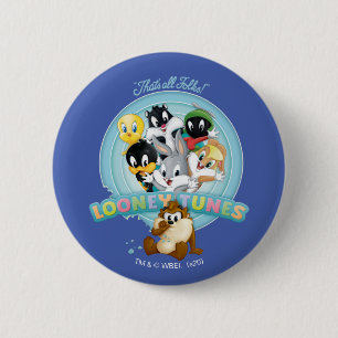 Macaron Rond 5 Cm Logo Bébé LOONEY TUNES™ C'est tous les gens