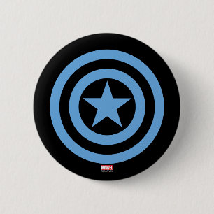 Macaron Rond 5 Cm Logo Captain America Super Soldier