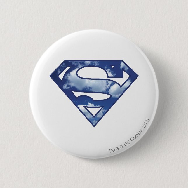 Macaron Rond 5 Cm Logo Cloud Supergirl (Devant)