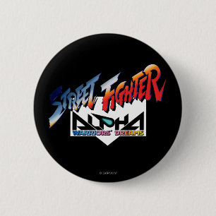 Macaron Rond 5 Cm Logo d'alpha de Street Fighter