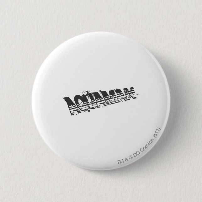 Macaron Rond 5 Cm Logo d'Aquaman Grunge Strio (Devant)