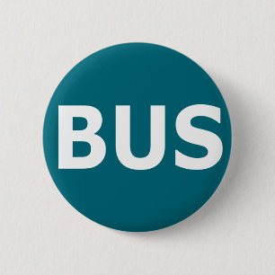 Macaron Rond 5 Cm Logo d'AUTOBUS - Blau
