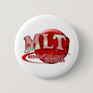 MACARON ROND 5 CM LOGO DE BRUISSEMENT DE LABORATOIRE DE RBC MLT -