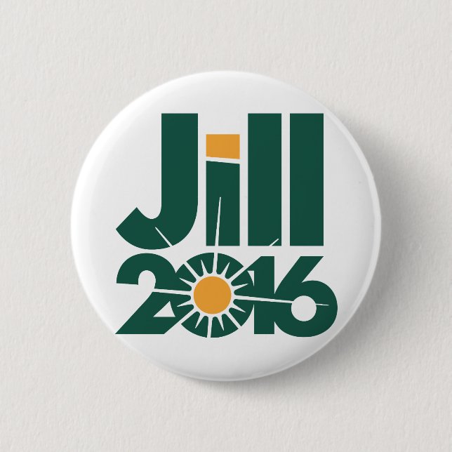 Macaron Rond 5 Cm Logo de campagne de Jill Stein (Devant)