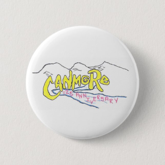 Macaron Rond 5 Cm logo de canmore (Devant)