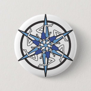 Macaron Rond 5 Cm Logo de cercle de natation synchronisée dans le
