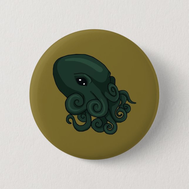Macaron Rond 5 Cm Logo de Cthulu (Devant)