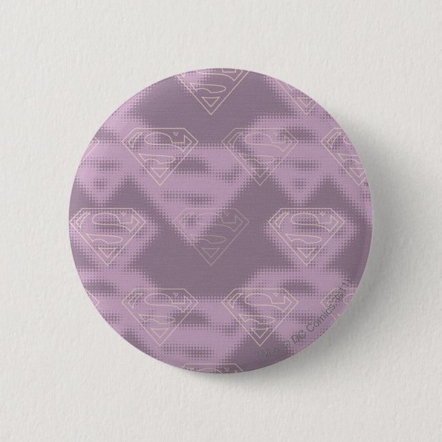 Macaron Rond 5 Cm Logo de demi-ton violet supergirl (Devant)