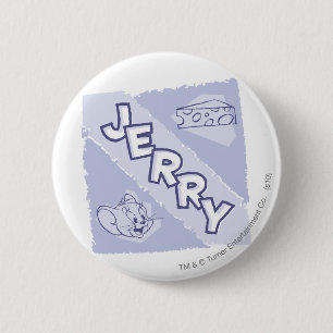 Macaron Rond 5 Cm Logo de fromage bleu de Jerry