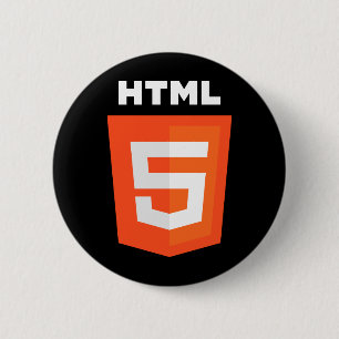 Macaron Rond 5 Cm Logo de HTML 5
