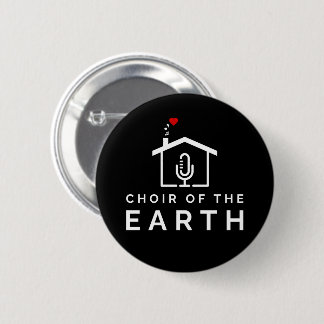 Macaron Rond 5 Cm Logo de la Chorale de la Terre - noir -