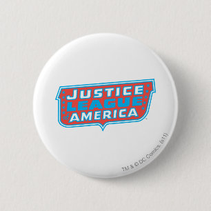 Macaron Rond 5 Cm Logo de la Ligue de la justice pour l'Amérique