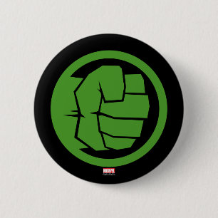 Macaron Rond 5 Cm Logo de l'Incroyable Hulk