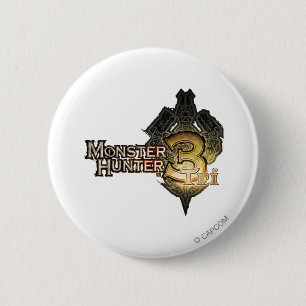 Macaron Rond 5 Cm Logo de Monster Hunter Tri