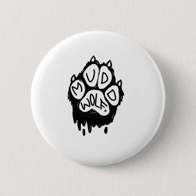 Macaron Rond 5 Cm Logo de Muddwolf (Devant)