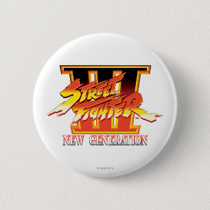 Macaron Rond 5 Cm Logo de nouvelle génération de Street Fighter III