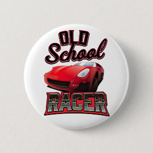 Macaron Rond 5 Cm Logo de Old School Racer