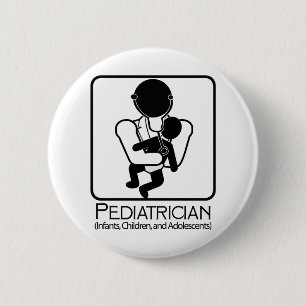 Macaron Rond 5 Cm LOGO de pédiatre - docteur aux nourrissons,
