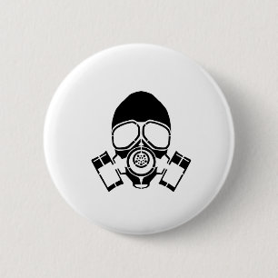 Macaron Rond 5 Cm logo de pochoir de masque de gaz