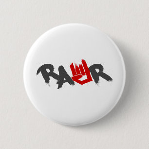 Macaron Rond 5 Cm Logo de Rawr - Emo, goth, alternative, roche,