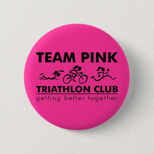 Macaron Rond 5 Cm Logo de rectangle de TeamPink