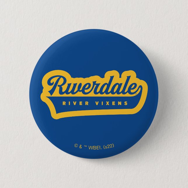Macaron Rond 5 Cm Logo de Riverdale River Vixens (Devant)