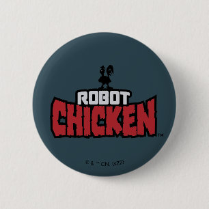 Macaron Rond 5 Cm Logo de Robot Chicken