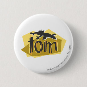 Macaron Rond 5 Cm Logo de silhouette de Tom