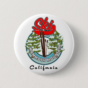 Macaron Rond 5 Cm Logo de ski Mammoth Mountain California