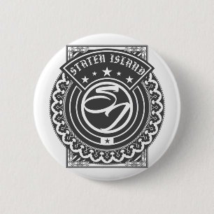 Macaron Rond 5 Cm Logo de Staten Island
