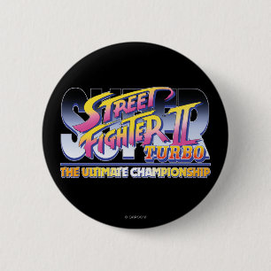 Macaron Rond 5 Cm Logo de Street Fighter II Turbo UC