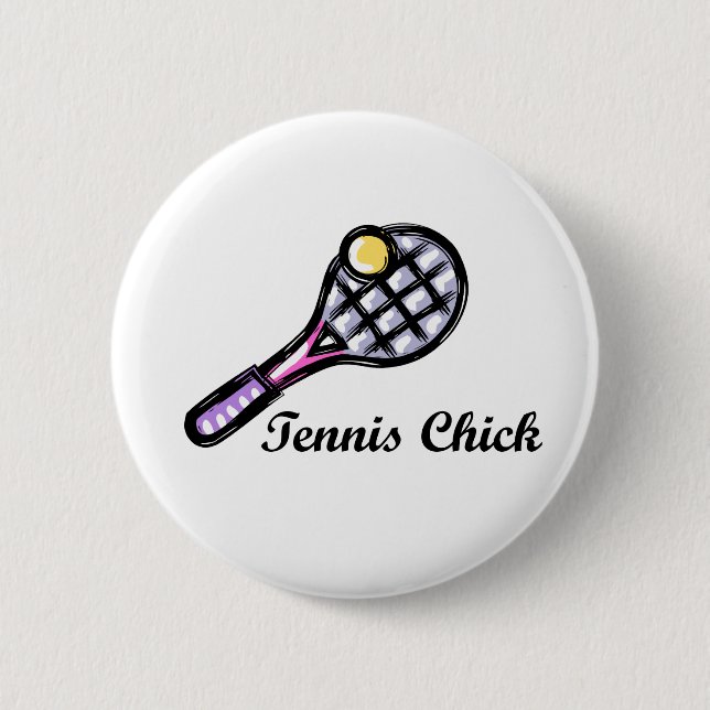 Macaron Rond 5 Cm Logo de TennisChick (Devant)