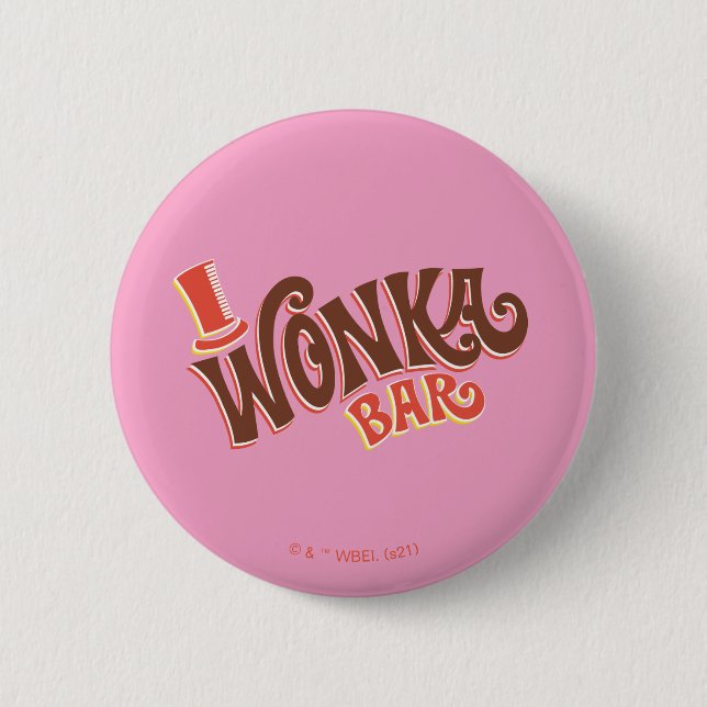 Macaron Rond 5 Cm Logo de Wonka Bar (Devant)
