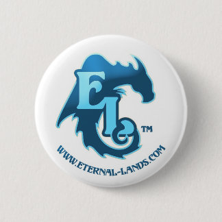 Macaron Rond 5 Cm Logo d'EL - bouton Bleu