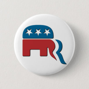 Macaron Rond 5 Cm Logo d'élection de Parti Républicain de Romney p