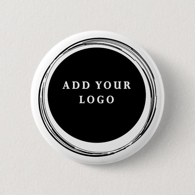 Macaron Rond 5 Cm Logo d'entreprise simple et personnalisé (Devant)