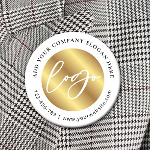 Macaron Rond 5 Cm Logo doré Entreprise d'entreprise Promotionnel Mar