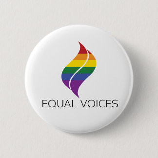 Macaron Rond 5 Cm Logo du drapeau de fierté Equal Voices