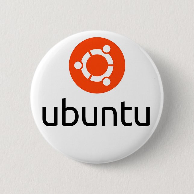 Macaron Rond 5 Cm Logo d'Ubuntu Linux (Devant)