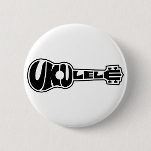 Macaron Rond 5 Cm Logo d'ukulélé